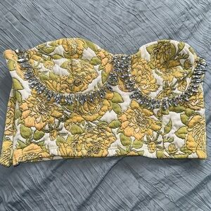 Zara Jeweled Corset Top Size Large